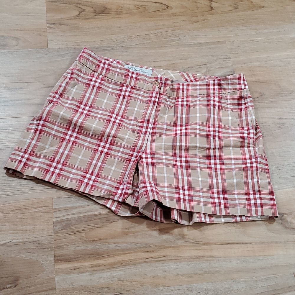 Brooks Brothers Tan and Red Plaid Women’s Shorts